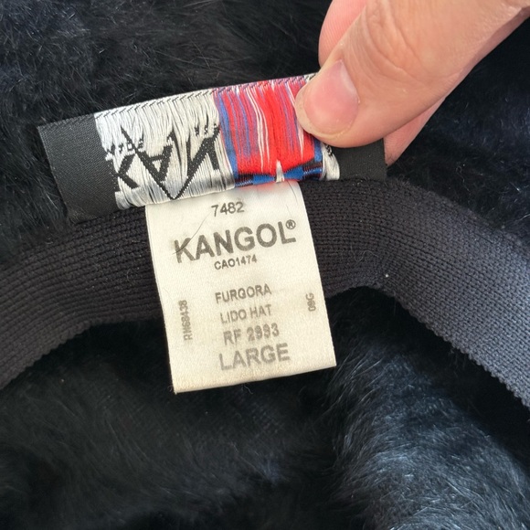 VTG KANGOL FURGORA LIDO BIN BUCKET HAT BLACK ANGORA RABBIT FUR BLEND LARGE